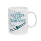Grandpa Trombone Mug - This Grandpa Plays Trombone - Father's Day Brass Musician Gift (USA)