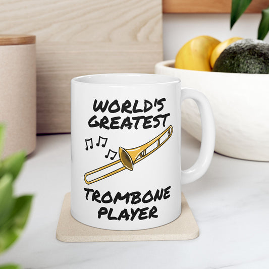 Trombonist Mug - World's Greatest Trombone Player - Brass Musician Gift (USA)