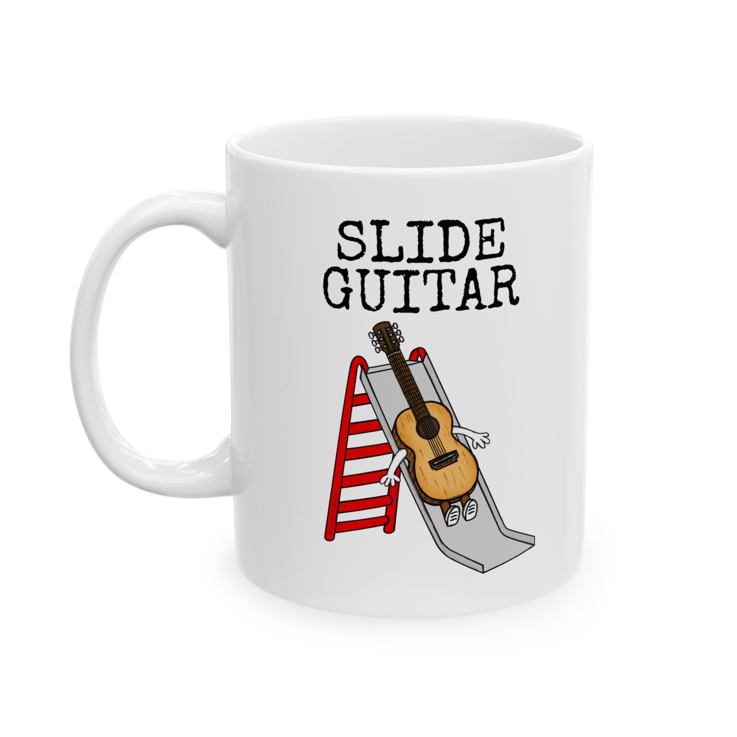Funny Slide Guitar Mug - Gift For Slide Guitarist - Guitar Teacher Mug (USA)