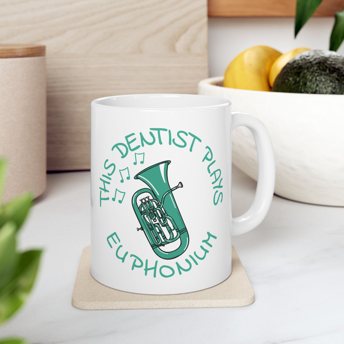 Dentist Euphonium Mug - This Dentist Plays Euphonium - Brass Musician Gift For Dentist (USA)