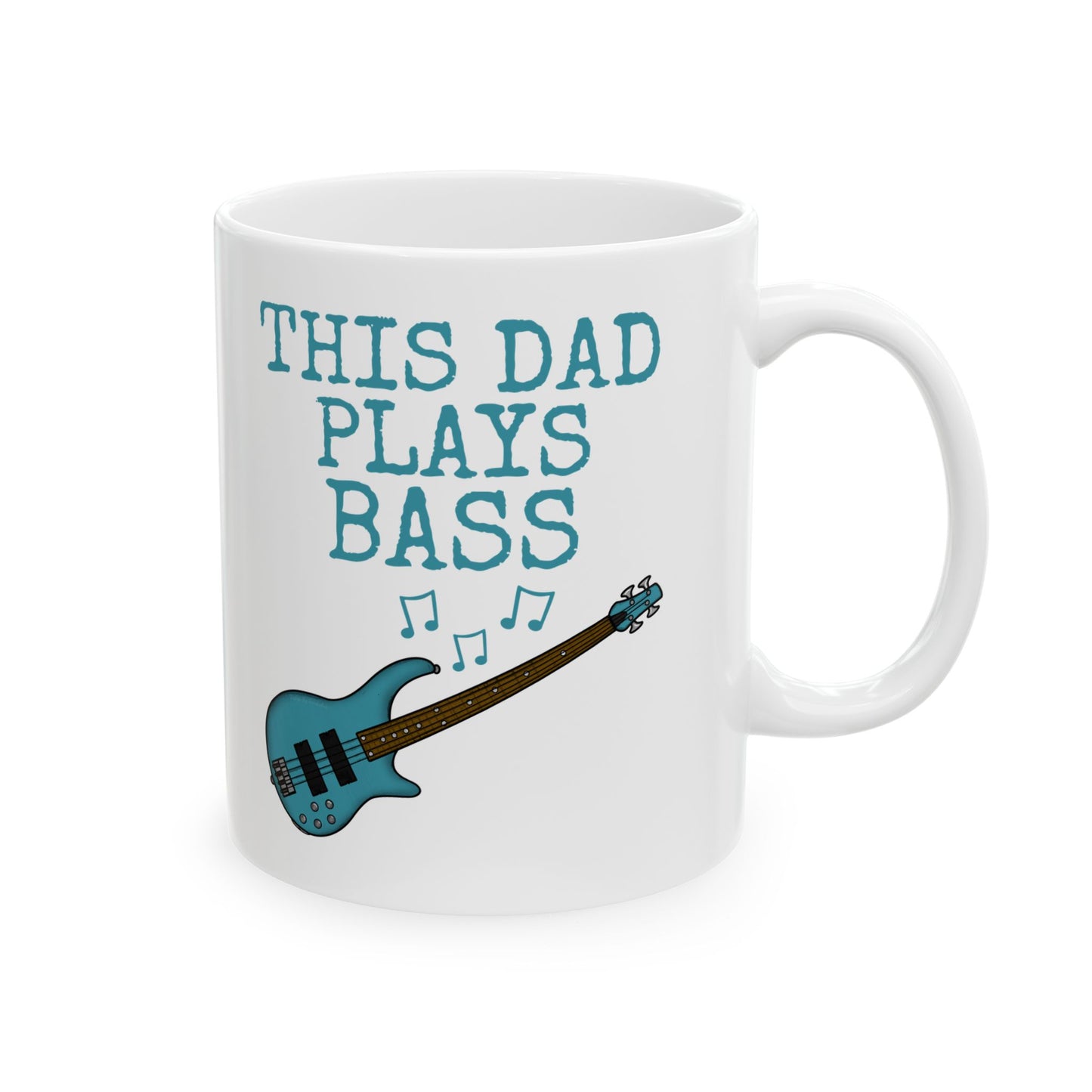 Dad Bass Guitar Mug - This Dad Plays Bass - Father's Day Bassist Gift (USA)