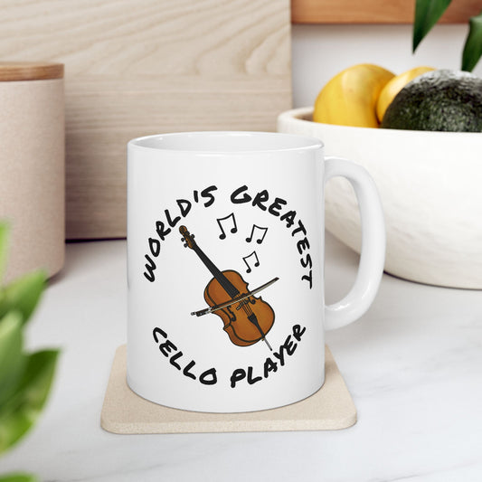 Cellist Mug - World's Greatest Cello Player - String Teacher Gift (USA)