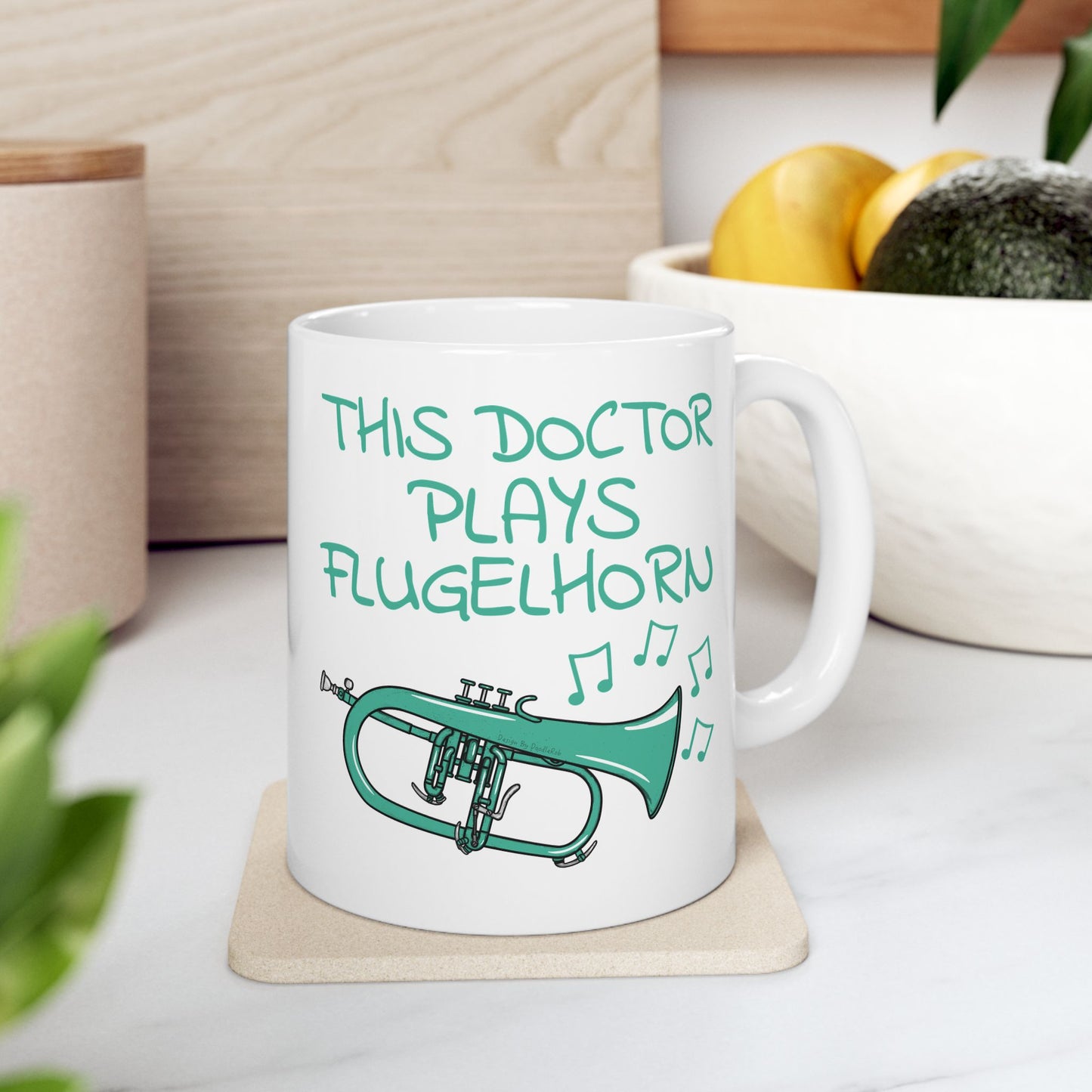 Doctor Flugelhorn Mug - This Doctor Plays Flugelhorn - Brass Musician Gift For Doctor (USA)
