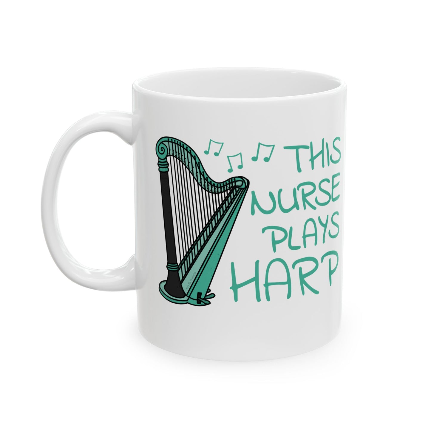 Nurse Harpist Mug - This Nurse Plays Harp - String Musician Gift For Nurse (USA)