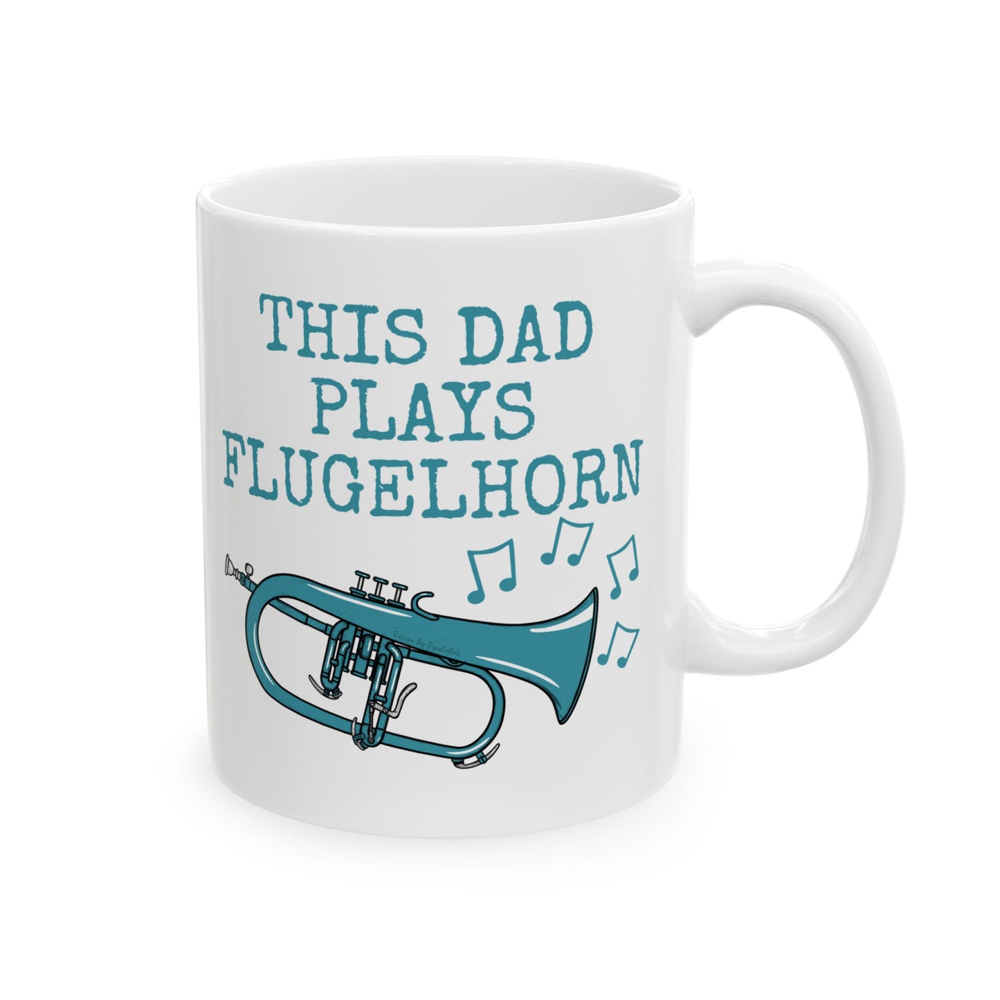 Dad Flugelhorn Mug - This Dad Plays Flugelhorn - Father's Day Brass Musician Gift (USA)