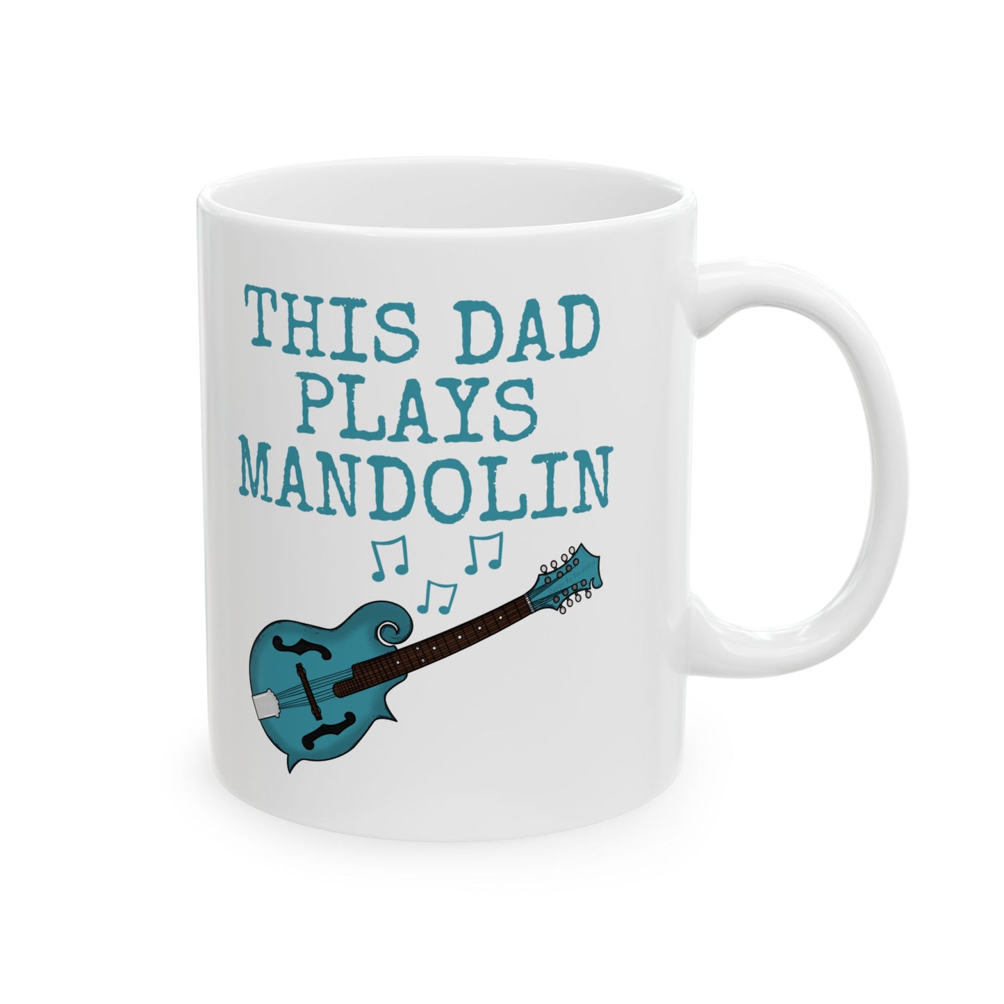 Dad Mandolin Mug - This Dad Plays Mandolin - Father's Day Mandolinist Gift (USA)