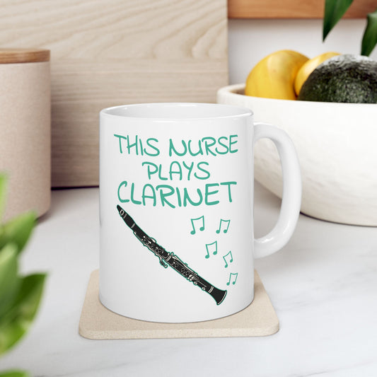 Nurse Clarinet Mug - This Nurse Plays Clarinet - Clarinetist Gift For Nurse (USA)