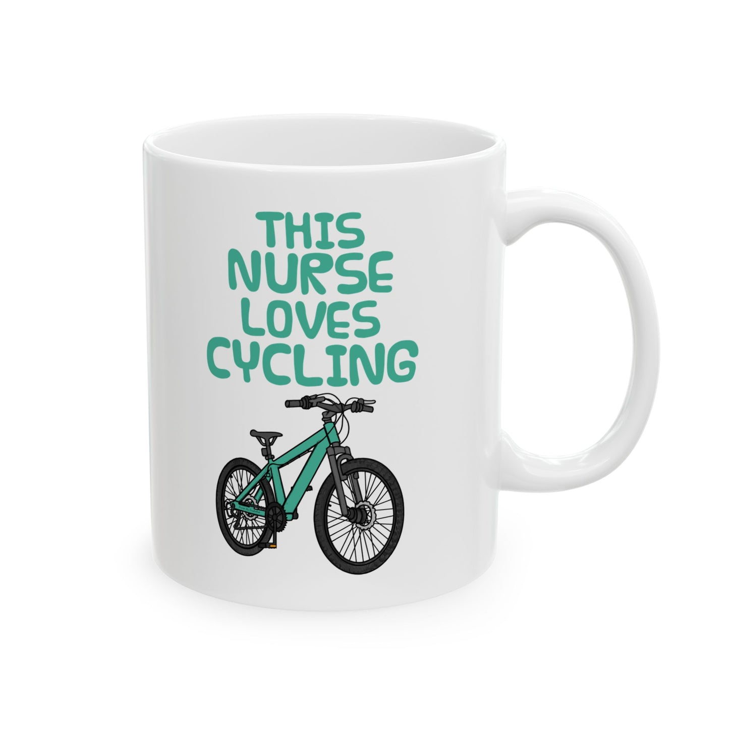 Nurse Bicycle Mug - This Nurse Loves Cycling - Cycling Enthusiast Gift For Nurse (USA)