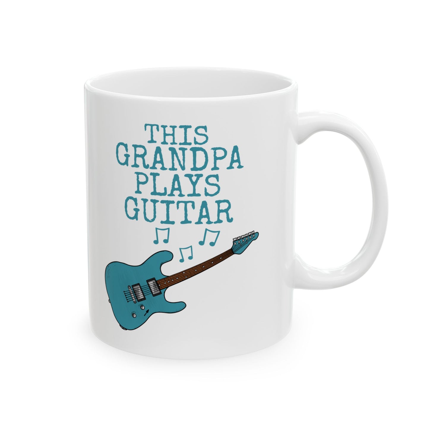 Grandpa Electric Guitar Mug - This Grandpa Plays Guitar - Father's Day Guitarist Gift (USA)