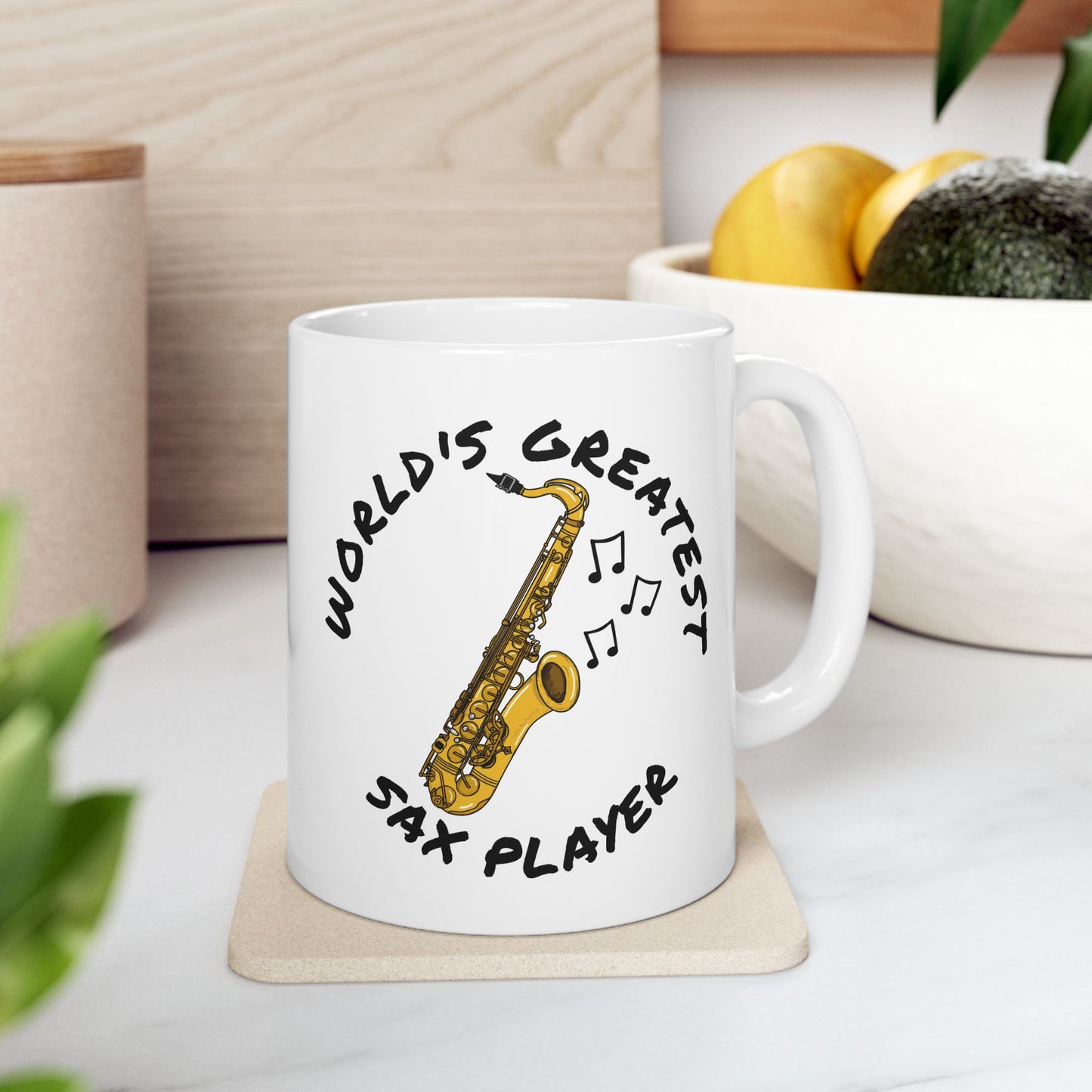 Saxophone Mug - World's Greatest Sax Player - Saxophonist Gift (USA)