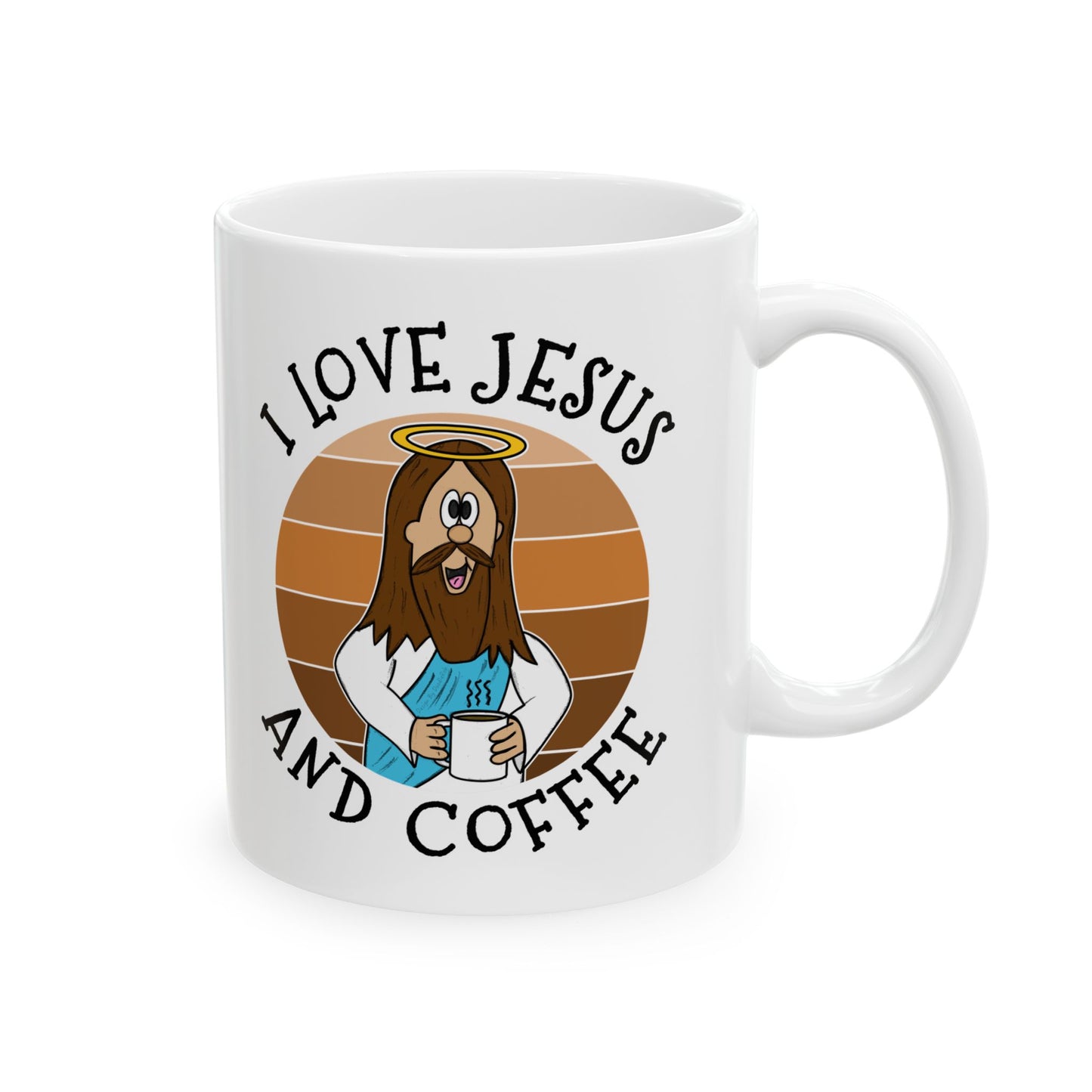 Christian Coffee Lover Mug - I Love Jesus And Coffee - Funny Church Pastor Mug (USA)