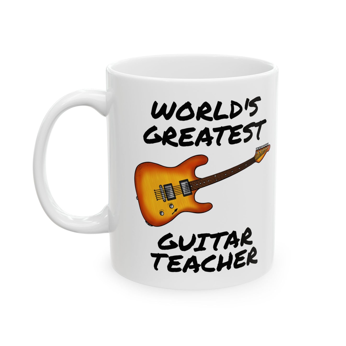 Guitar Teacher Mug - World's Greatest Guitar Teacher - Gift For Electric Guitarist (USA)