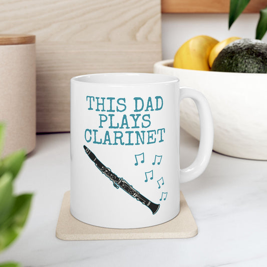 Dad Clarinet Mug - This Dad Plays Clarinet - Father's Day Clarinetist Gift (USA)