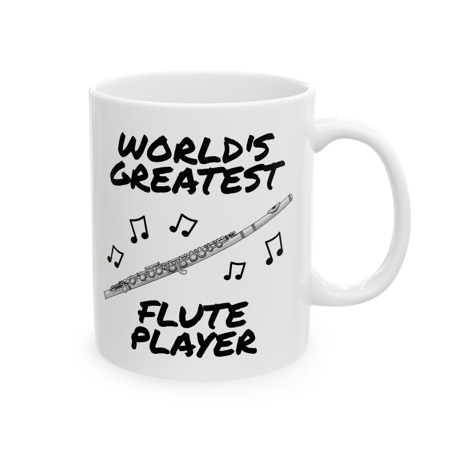 Flutist Mug - World's Greatest Flute Player - Woodwind Teacher Gift (USA)