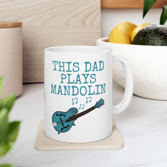 Dad Mandolin Mug - This Dad Plays Mandolin - Father's Day Mandolinist Gift (USA)
