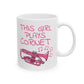 Girl's Cornet Mug - This Girl Plays Cornet - Female Cornetist - Brass Musician Gift For Her (USA)