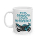 Grandpa Biker Mug - This Grandpa Loves Motorbikes - Motorcycle Enthusiast Gift For Grandpa (USA)
