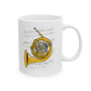 French Horn Music Notation Mug - Horn Player Mug - Brass Musician Gift