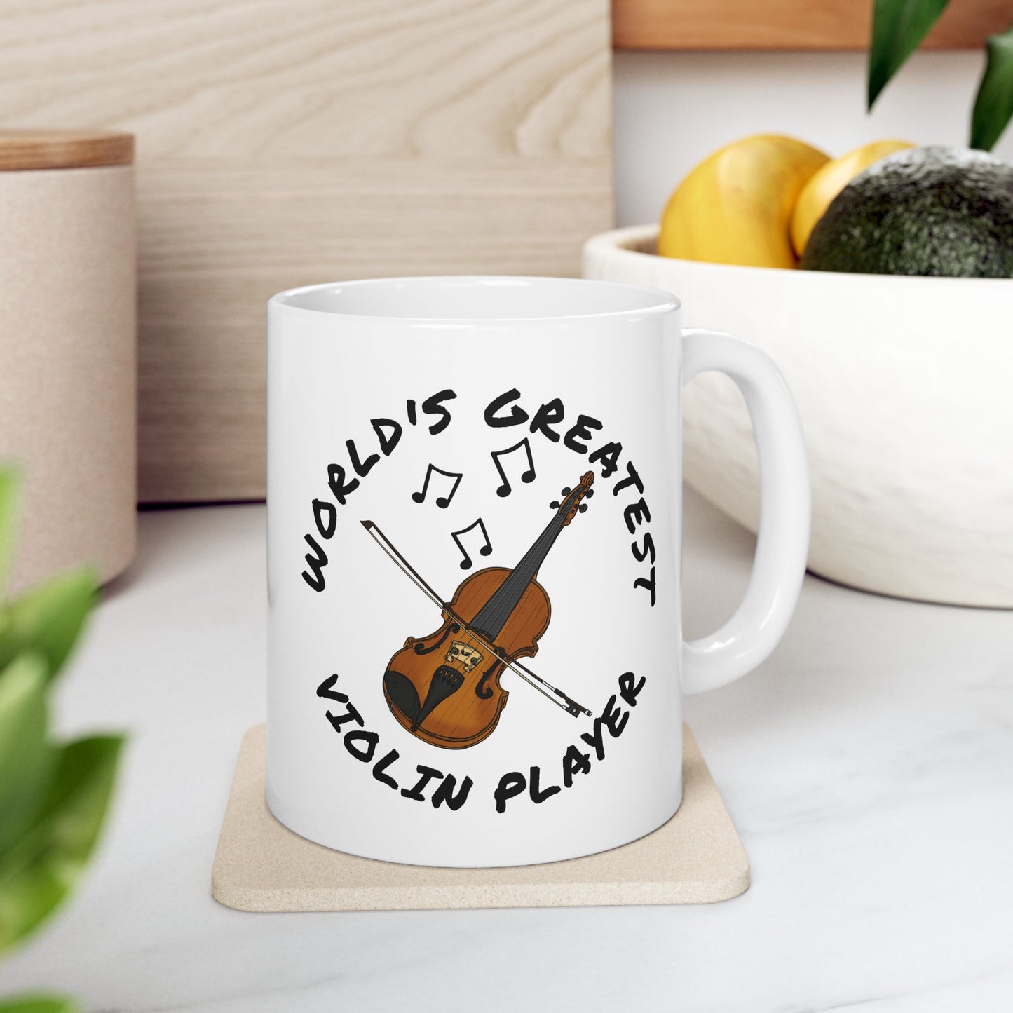 Violinist Mug - World's Greatest Violin Player - String Teacher Gift (USA)