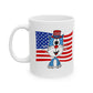 Cat USA Flag Mug - Patriotic Cat Mug - 4th July Cat Lover Gift