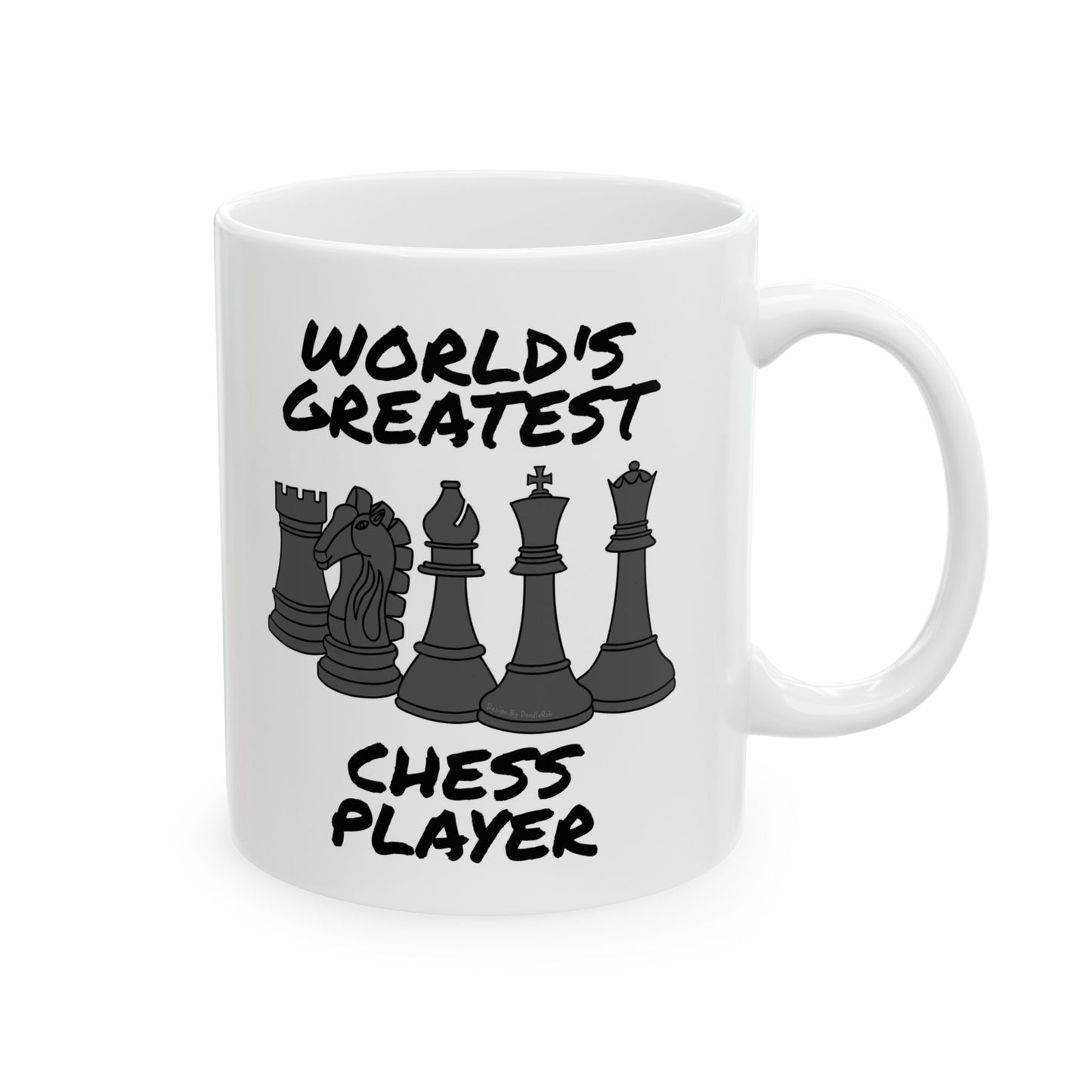 Funny Chess Mug (Black Pieces) - World's Greatest Chess Player - Chess Teacher Gift (USA)
