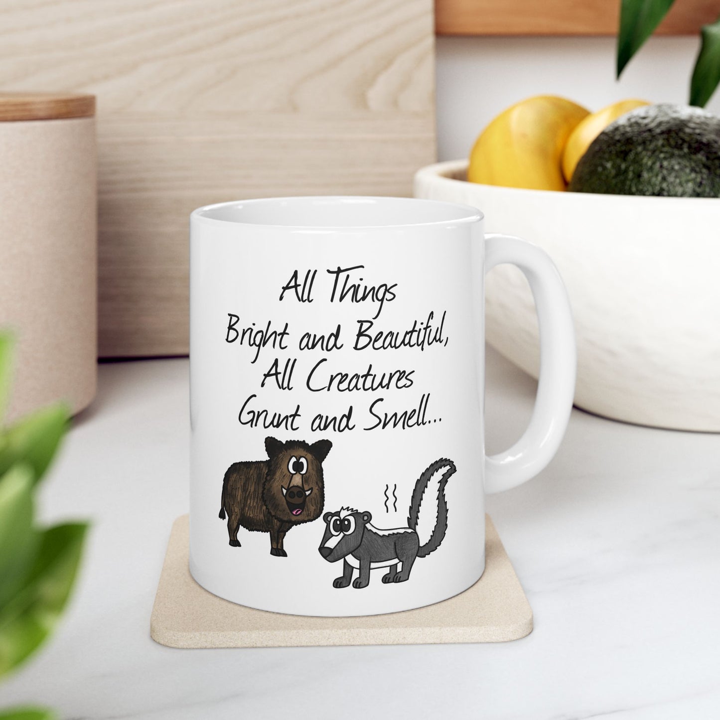 Funny Church Hymn Mug - All Things Bright And Beautiful - Church Organist Mug - Christian Musician Gift (USA)