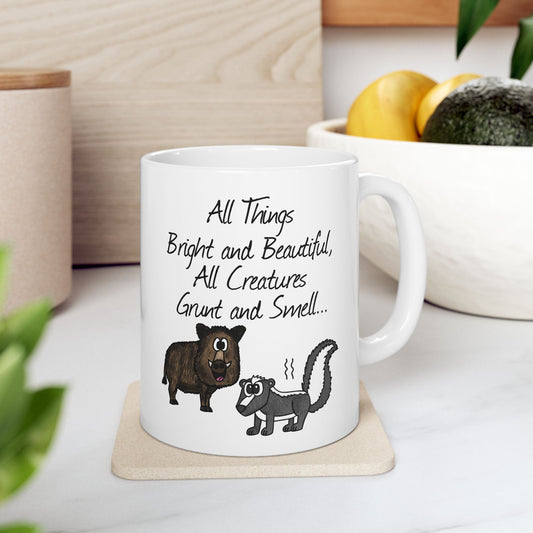 Funny Church Hymn Mug - All Things Bright And Beautiful - Church Organist Mug - Christian Musician Gift (USA)