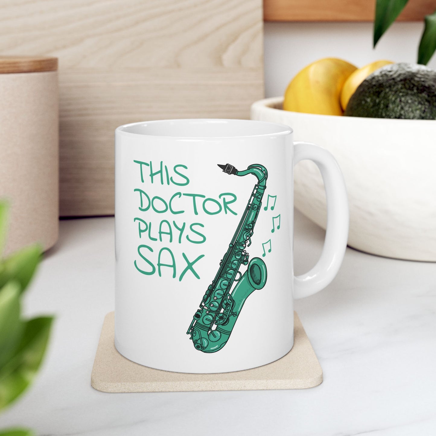 Doctor Saxophone Mug - This Doctor Plays Sax - Saxophonist Gift For Doctor (USA)
