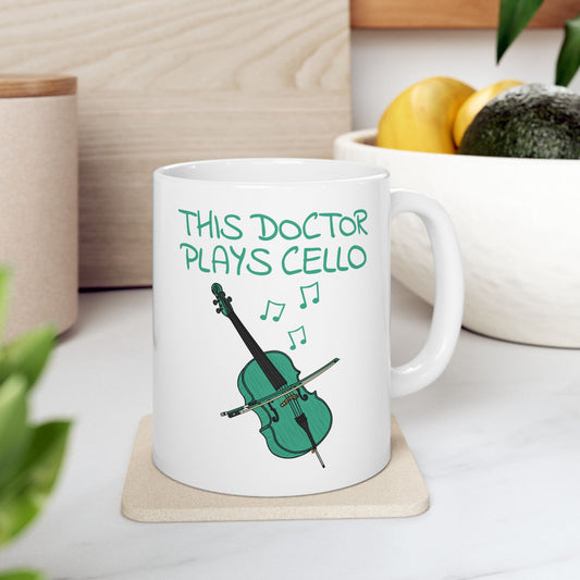 Doctor Cello Mug - This Doctor Plays Cello - Cellist Gift For Doctor (USA)