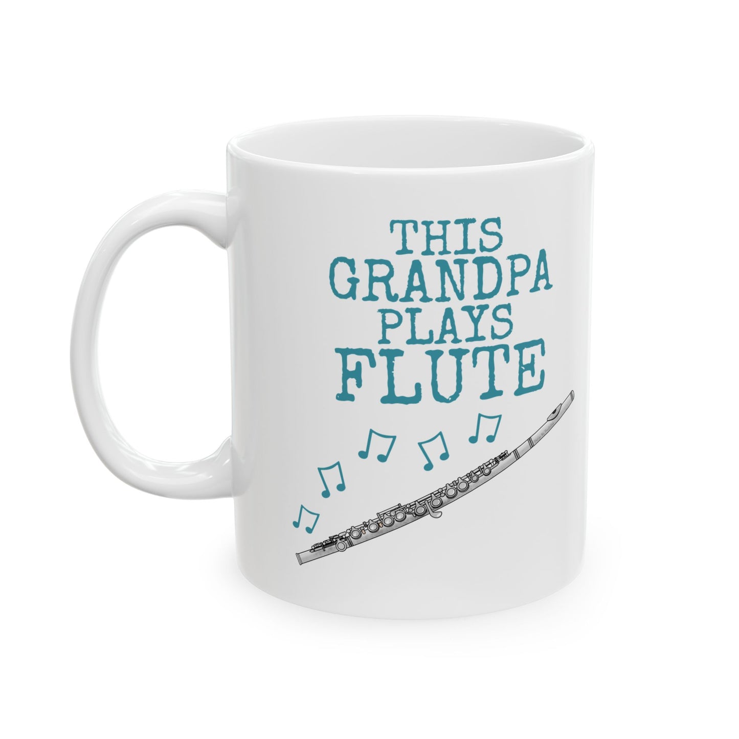Grandpa Flute Mug - This Grandpa Plays Flute - Father's Day Flutist Gift (USA)