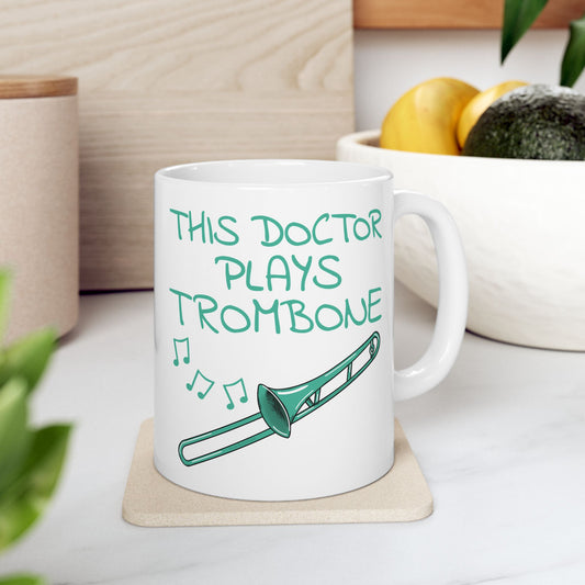 Doctor Trombone Mug - This Doctor Plays Trombone - Brass Musician Gift For Doctor (USA)