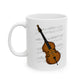 Double Bass Music Notation Mug - Gift For Bassist - Jazz Musician Gift