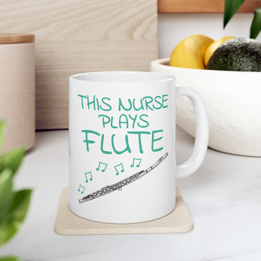Nurse Flute Mug - This Nurse Plays Flute - Flutist Gift For Nurse (USA)