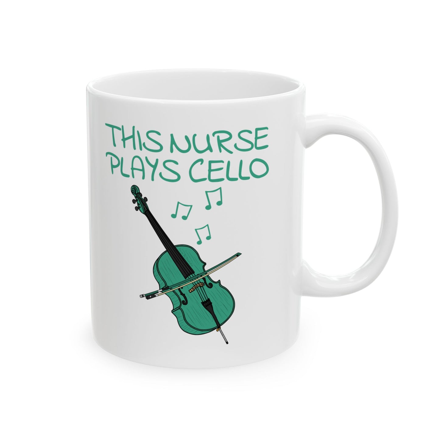 Nurse Cello Mug - This Nurse Plays Cello - Cellist Gift For Nurse (USA)