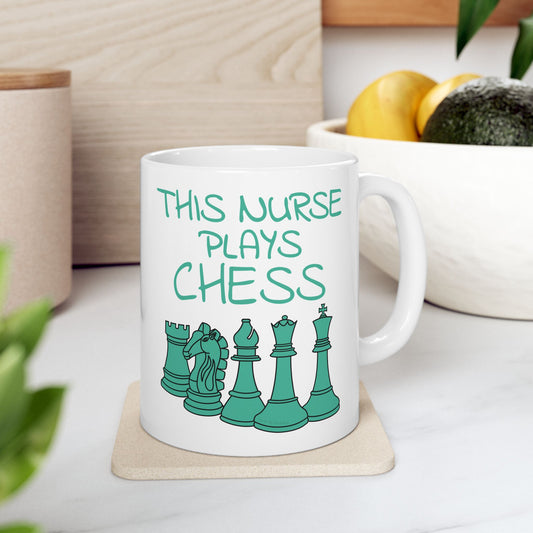 Nurse Chess Player Mug - This Nurse Plays Chess - Chess Gift For Nurse (USA)