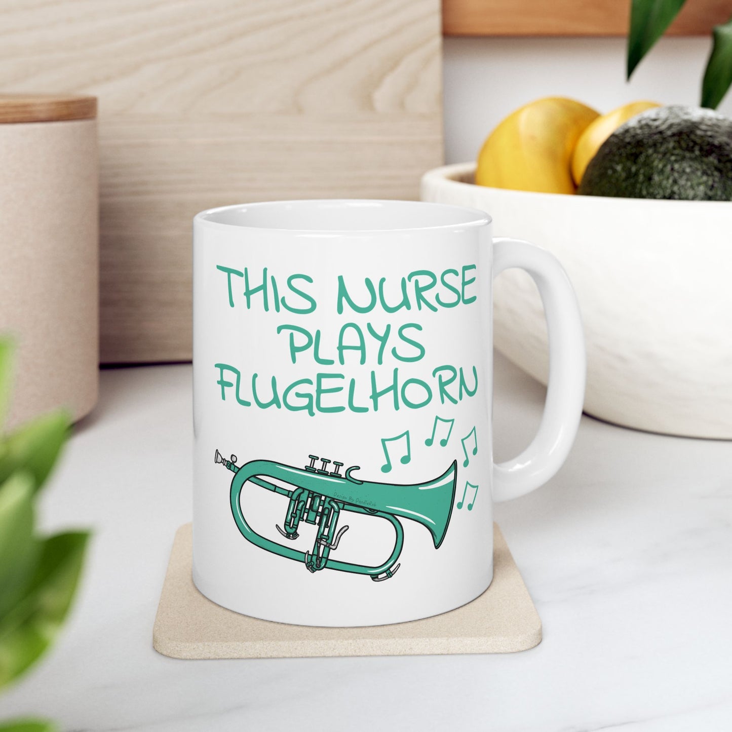 Nurse Flugelhorn Mug - This Nurse Plays Flugelhorn - Brass Musician Gift For Nurse (USA)