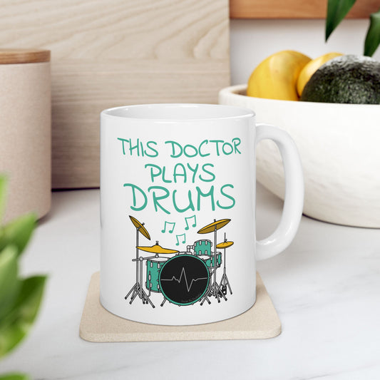 Doctor Drummer Mug - This Doctor Plays Drums - Drummer Gift For Doctor (USA)