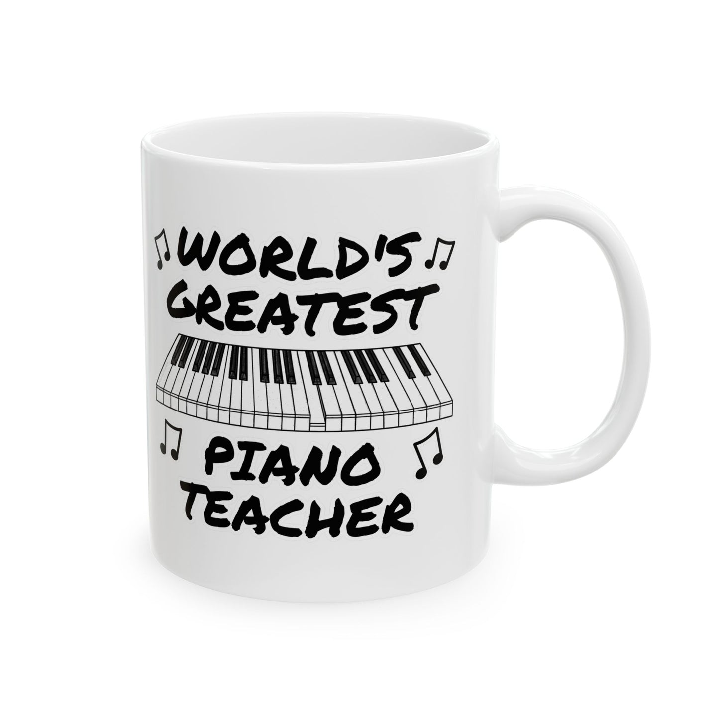 Piano Teacher Mug - World's Greatest Piano Teacher - Music Teacher Gift (USA)