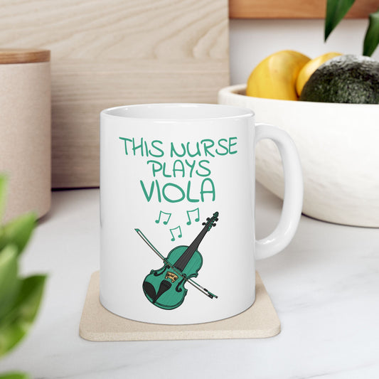 Nurse Viola Mug - This Nurse Plays Viola - Violist Mug - String Musician Gift For Nurse (USA)
