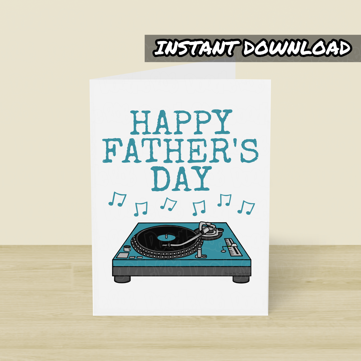 DJ Father's Day Card - Musician Printable Card - Digital Download To Print Yourself