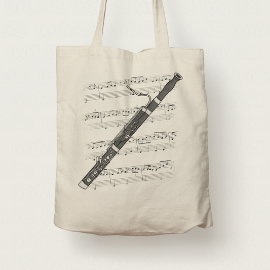 Bassoon Tote Bag - Gift For Bassoonist - Woodwind Musician Gift (USA)