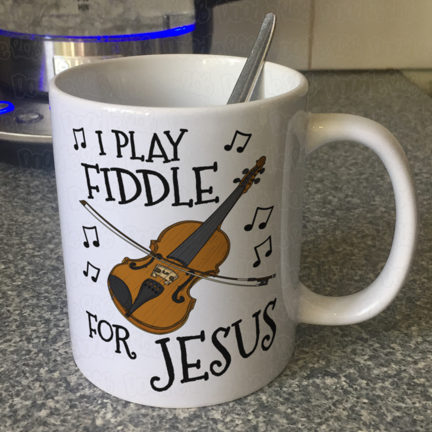 Christian Fiddle Mug - I Play Fiddle For Jesus - Church Violin Player