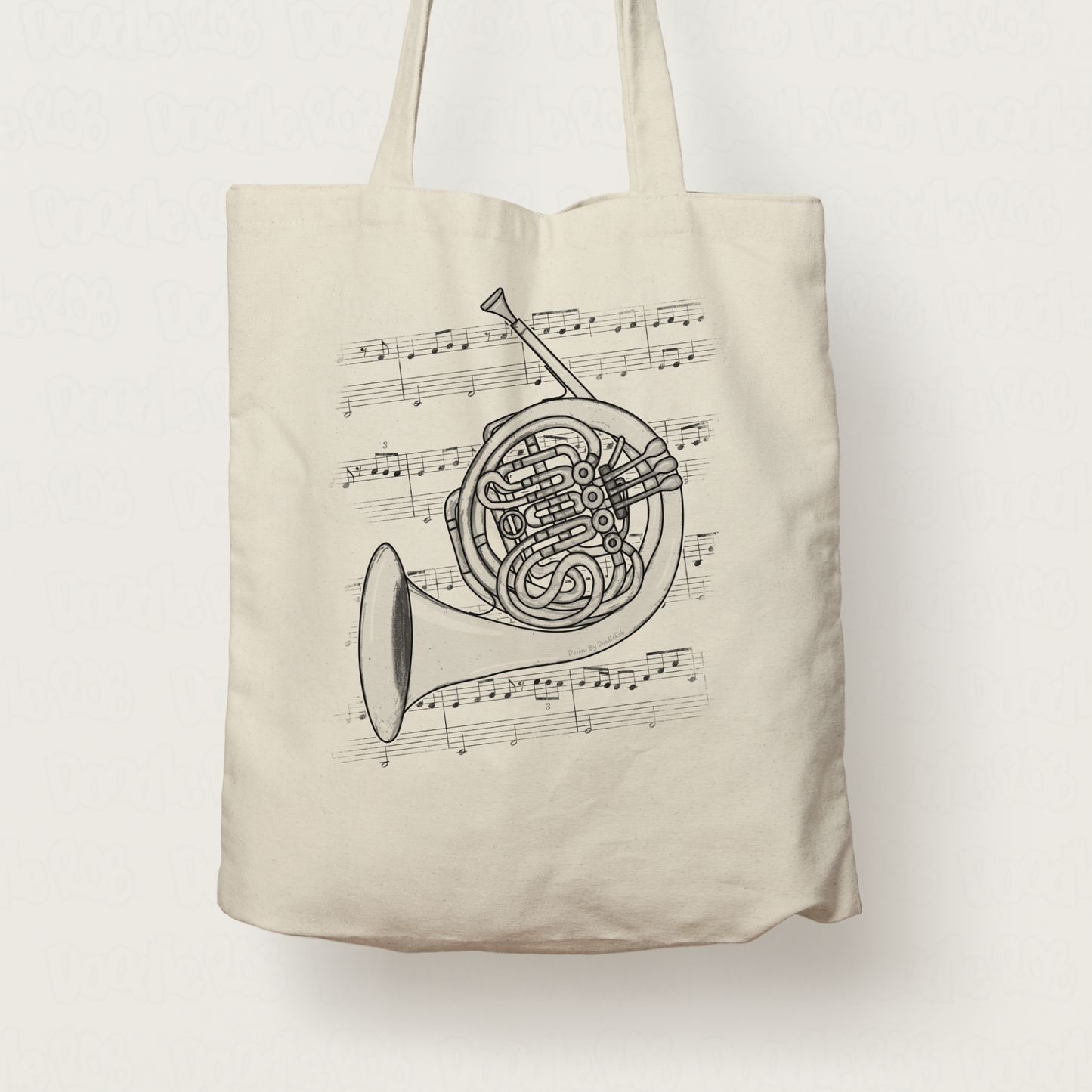 French Horn Tote Bag - Horn Player Bag - Brass Musician Gift (USA)