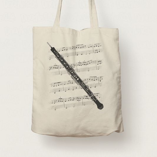 Oboe Tote Bag - Gift For Oboist - Woodwind Musician Gift (USA)
