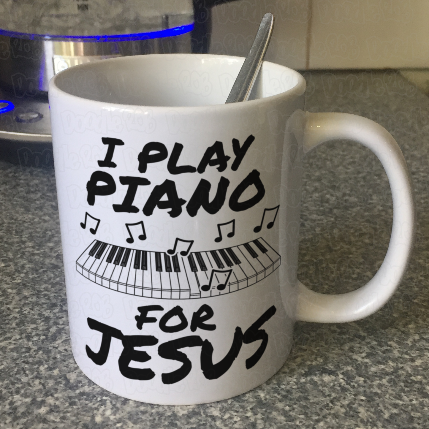 Church Pianist Mug - I Play Piano For Jesus - Worship Keyboard Player Gift
