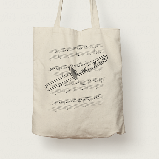 Trombone Tote Bag - Gift For Trombonist - Brass Musician Gift (USA)