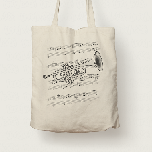 Trumpet Tote Bag - Gift For Trumpeter - Brass Musician Gift (USA)