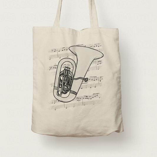 Tuba Tote Bag - Gift For Tubaist - Brass Musician Gift (USA)