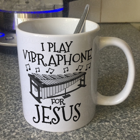 Christian Percussionist Mug - I Play Vibraphone For Jesus - Church Musician Gift