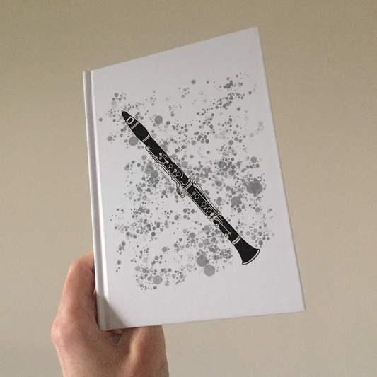Clarinet Lined Journal (Paint Splatter) - Clarinetist Notebook - Woodwind Musician Gift (USA)